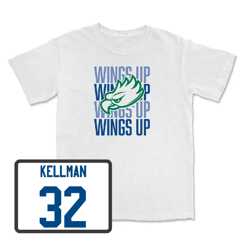 Men's basketball T-shirt lightweight sale -Men's Basketball White Wings Up Tee - Keeshawn Kellman