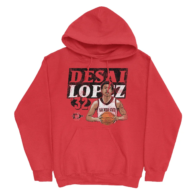 Men's hoodies stretch-fit -EXCLUSIVE RELEASE: Desai Lopez Hoodie in Red