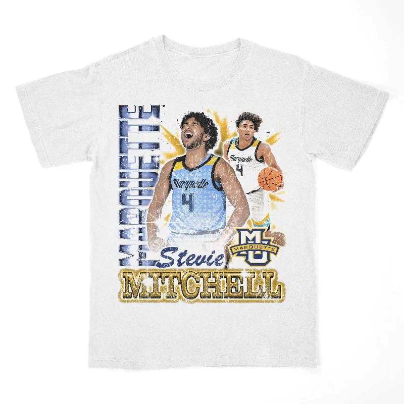 Men's basketball T-shirt sporty silhouette -EXCLUSIVE RELEASE: Stevie Mitchell 90s White Tee