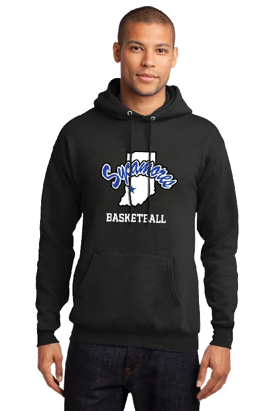 Men's hoodies heavy-duty -Port & Company® Sycamores Basketball Essential Fleece Hooded Sweatshirt