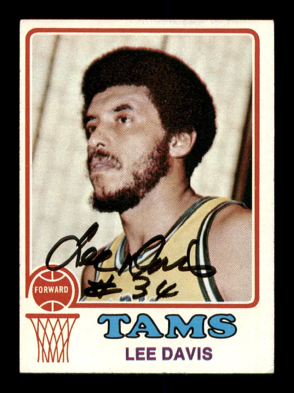 Men's basketball card team bundle -Lee Davis Autographed 1973-74 Topps Card #253 Memphis Tams SKU #205360