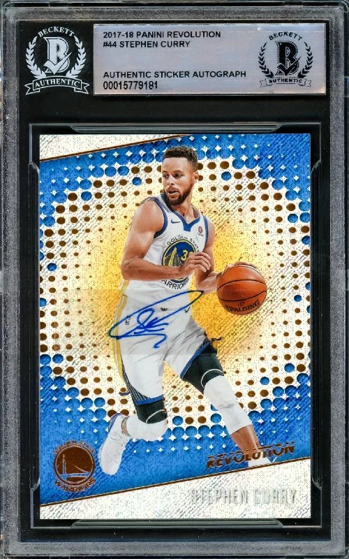 Men's basketball card fan favorite -Stephen Curry Autographed 2017-18 Panini Revolution Card #44 Golden State Warriors Beckett BAS #15779181