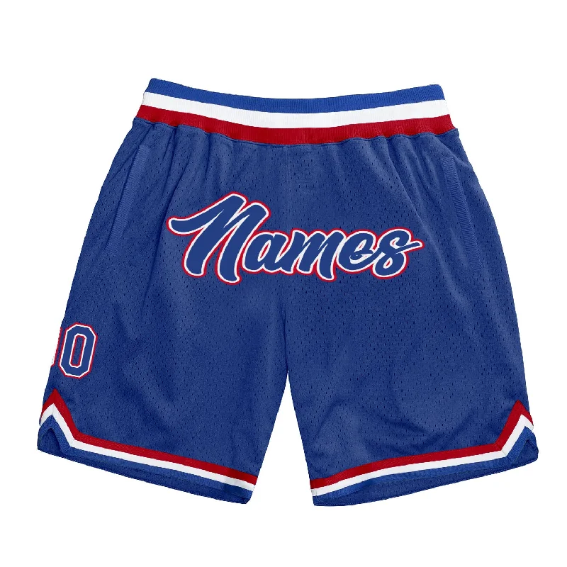 Men's basketball shorts cooling-hybrid -Custom Royal Royal-Red Authentic Throwback Basketball Shorts