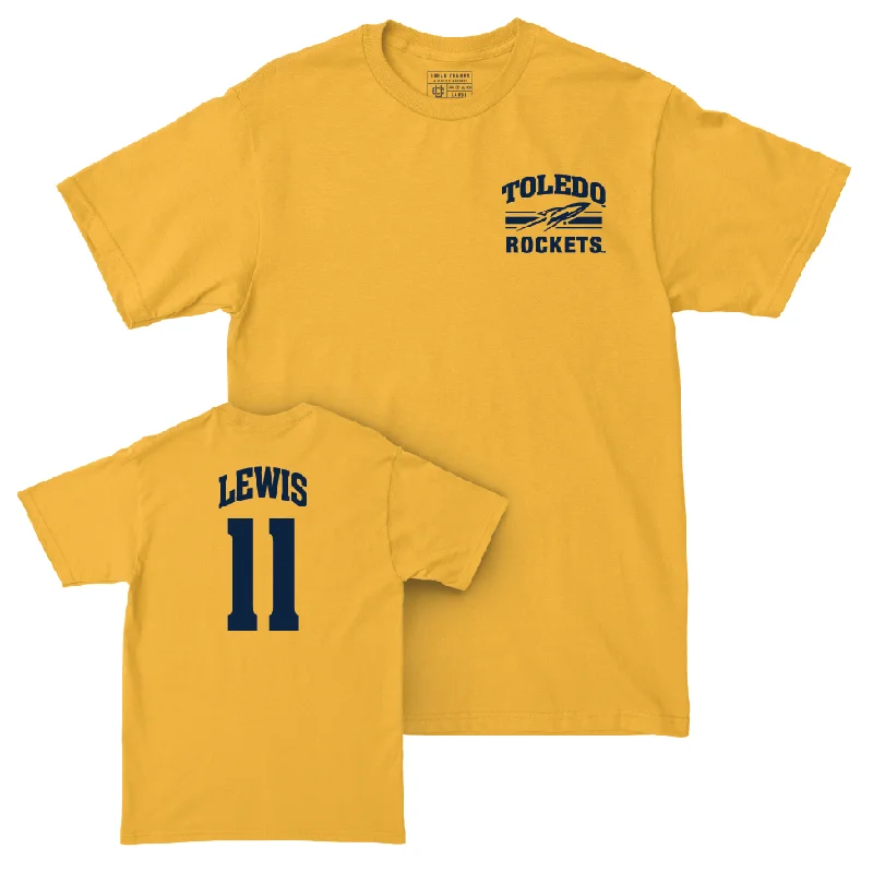 Men's basketball T-shirt group discount -Toledo Men's Basketball Gold Victory Tee - Samuel Lewis | #11