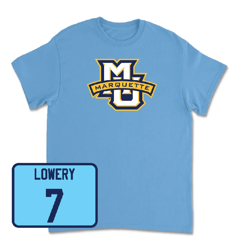 Men's basketball T-shirt current fashion -Championship Blue Men's Basketball State Tee - Zaide Lowery