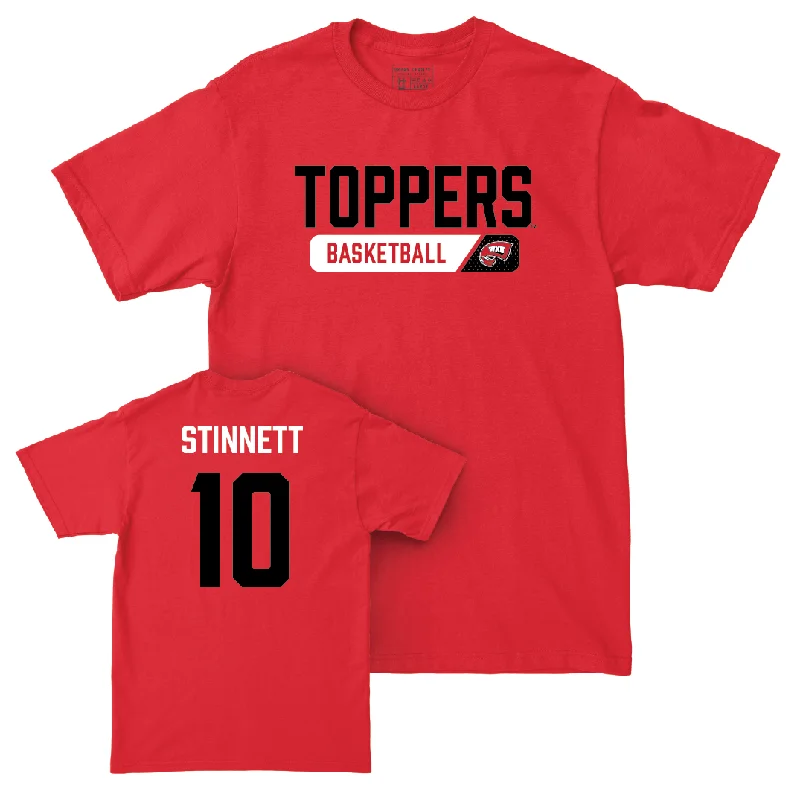 Men's basketball T-shirt custom deal -WKU Men's Basketball Red Staple Tee  - Cade Stinnett