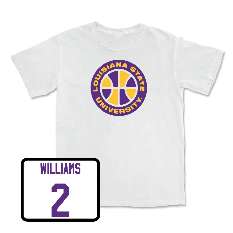 Men's basketball T-shirt high-end outfit -Men's Basketball White Hardwood Tee - Mike Williams