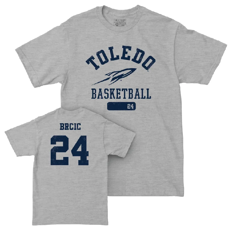 Men's basketball T-shirt sporty silhouette -Toledo Men's Basketball Sport Grey Varsity Tee - Grgur Brcic | #24