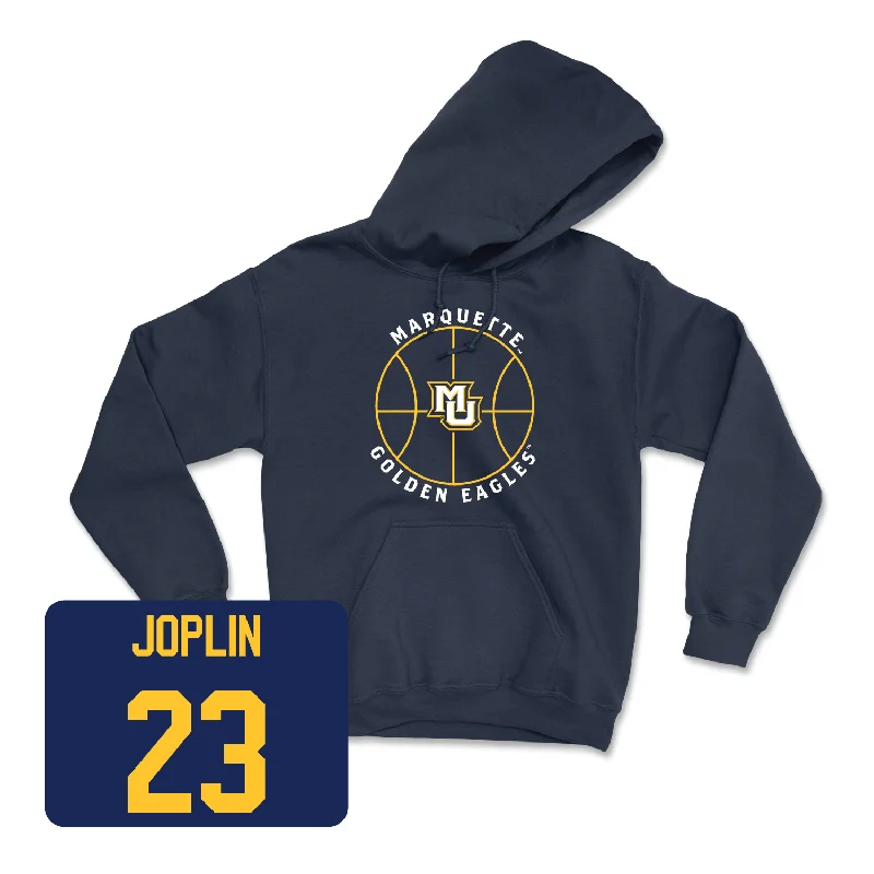 Men's hoodies premium -Navy Men's Basketball Hardwood Hoodie - David Joplin