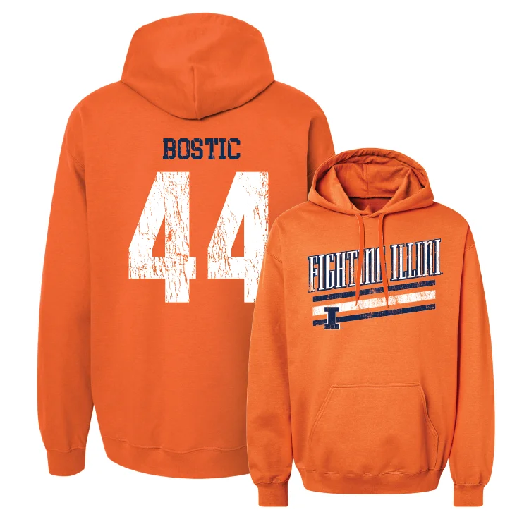 Men's hoodies gym-ready -Orange Slant Hoodie - Kendall Bostic #44