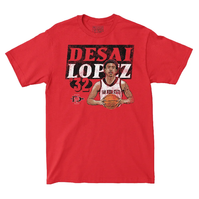 Men's basketball T-shirt quick-dry deal -EXCLUSIVE RELEASE: Desai Lopez Tee in Red