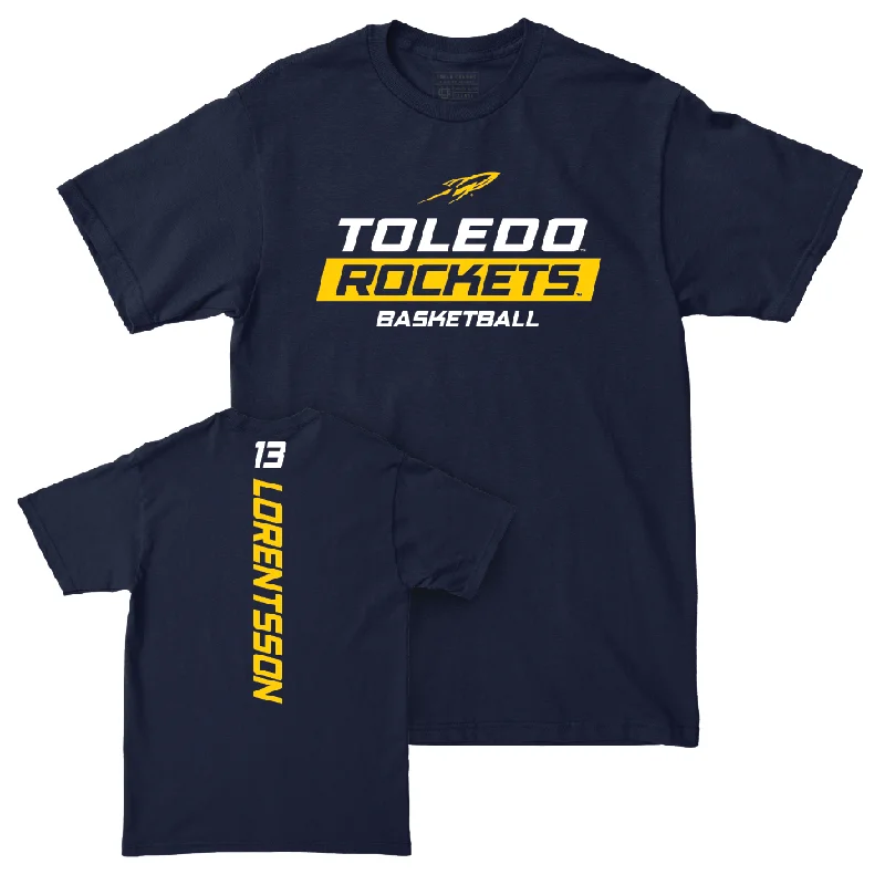 Men's basketball T-shirt peak performance -Toledo Men's Basketball Navy Rush Tee - André Lorentsson | #13