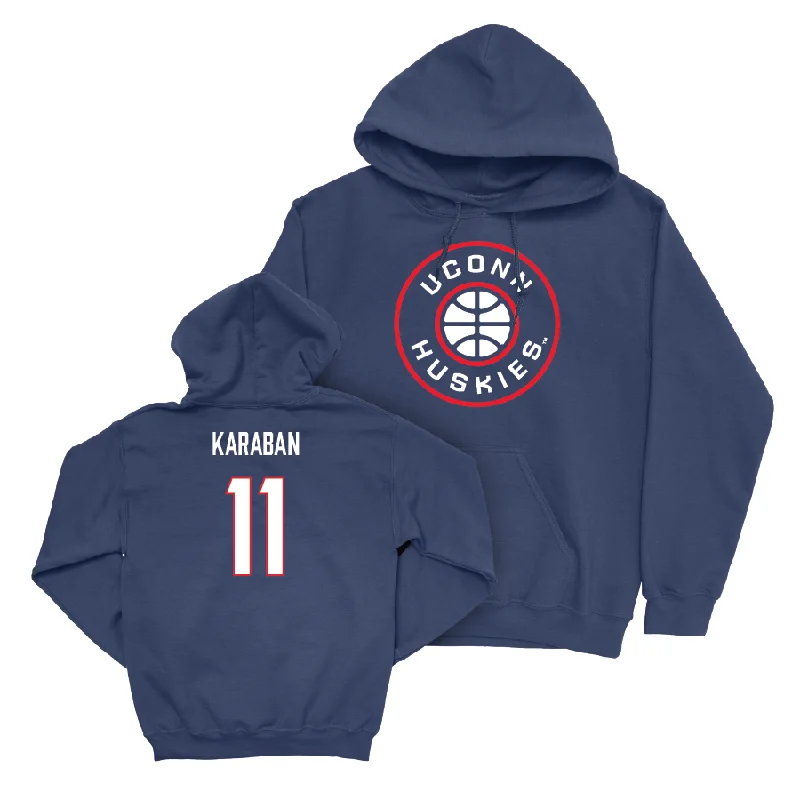 Men's hoodies sweat-performance -Navy Men's Basketball Hardwood Hoodie - Alex Karaban