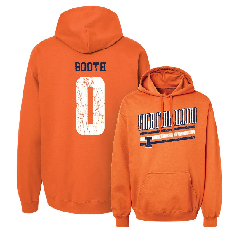 Men's hoodies breathable-cotton -Orange Slant Hoodie  - Carey Booth