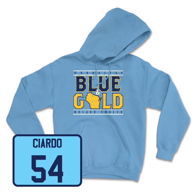 Men's hoodies cozy -Championship Blue Men's Basketball State Hoodie - Jake Ciardo