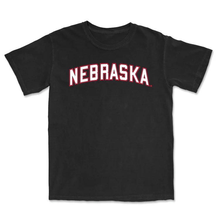 Men's basketball T-shirt performance outfit -Men's Basketball Black Nebraska Tee - Henry Burt