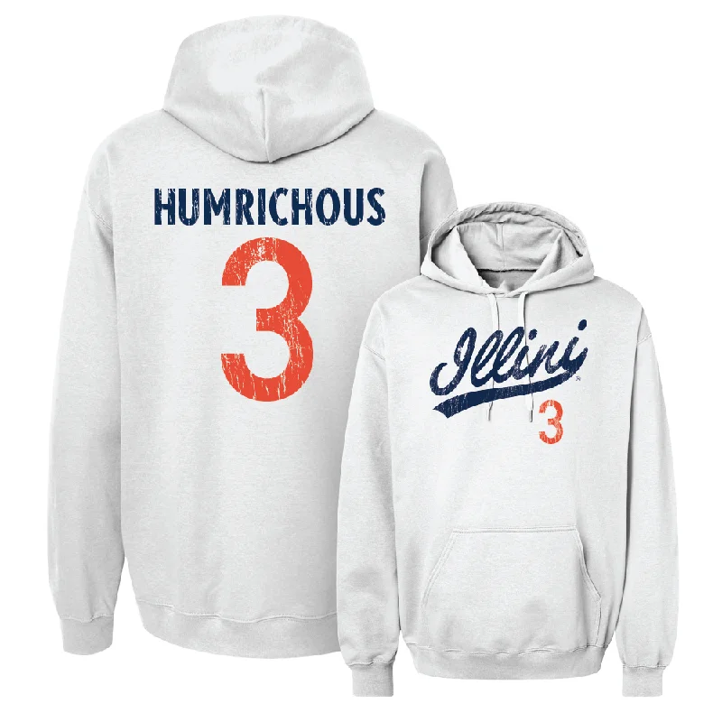 Men's hoodies breathable-comfort -White Script Hoodie  - Benjamin Humrichous