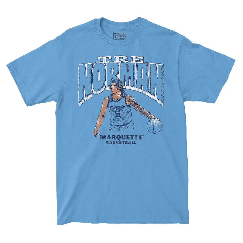 Men's basketball T-shirt licensed product -EXCLUSIVE: Tre Norman Year 1 Drop Blue T-Shirt