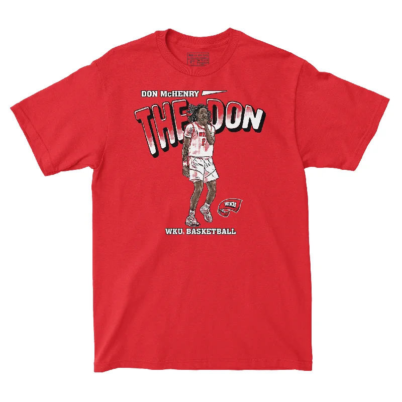 Men's basketball T-shirt player deal -EXCLUSIVE RELEASE - Don McHenry Illustrated Tee in Red