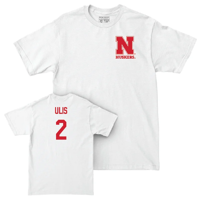 Men's basketball T-shirt team ensemble -Men's Basketball White Comfort Colors Tee - Ahron Ulis