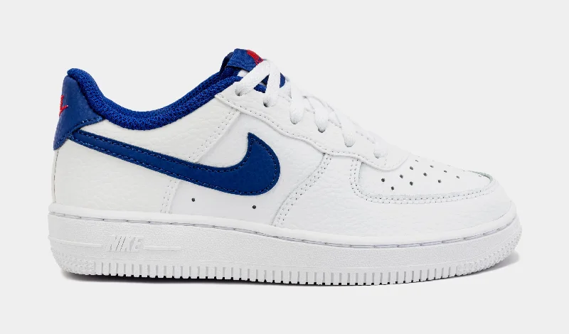 Basketball shoes durable-signature -Air Force 1 Low Preschool Lifestyle Shoes (White/Blue)