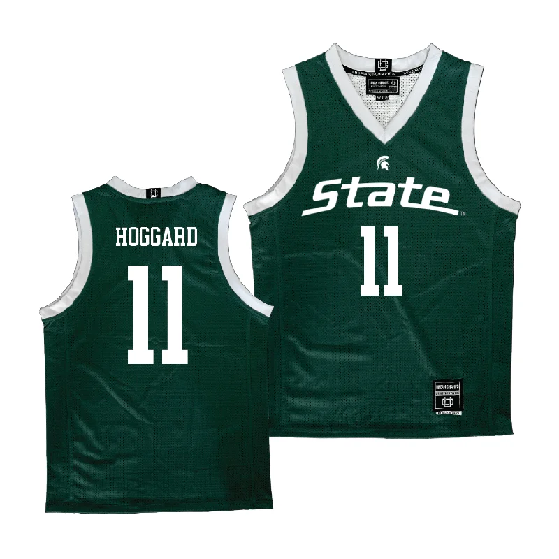 Men's basketball uniform training shorts -Green Men's Basketball Michigan State Jersey - Carson Cooper