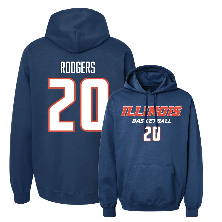 Men's hoodies stretch-performance -Navy Illinois Classic Hoodie - Ty Rodgers #20