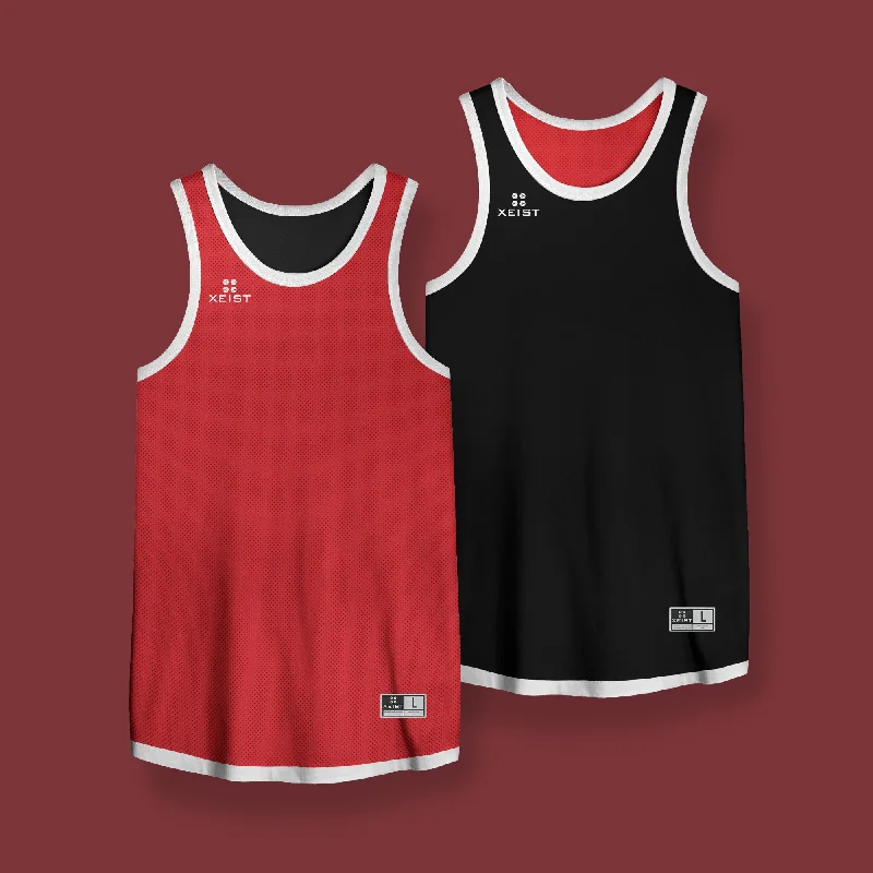 Men's basketball uniform affordable quality -LiteOneX Reversible Jersey: Red & Black