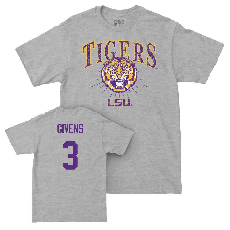 Men's basketball T-shirt odor resistant -Men's Basketball Sport Grey Tigers Tee  - Curtis Givens