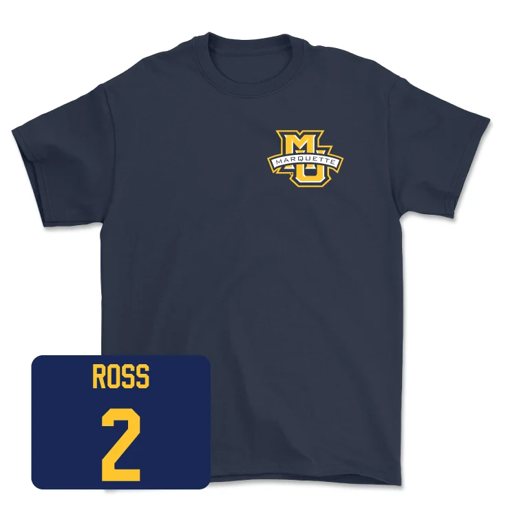 Men's basketball T-shirt tough fabric -Navy Men's Basketball Classic Tee - Chase Ross