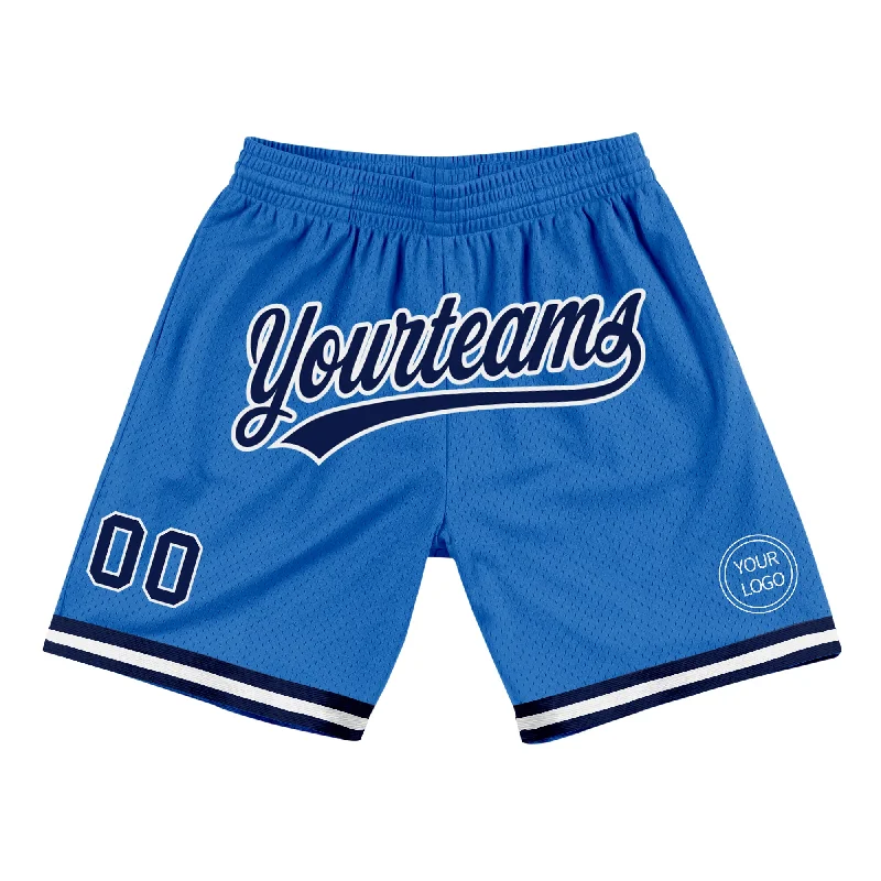 Men's basketball shorts urban-hybrid -Custom Blue Navy-White Authentic Throwback Basketball Shorts