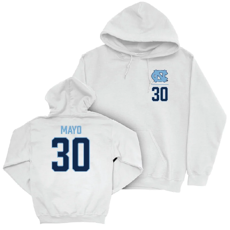 Men's hoodies sport-comfort -UNC Men's Basketball White Logo Hoodie  - Dante Mayo