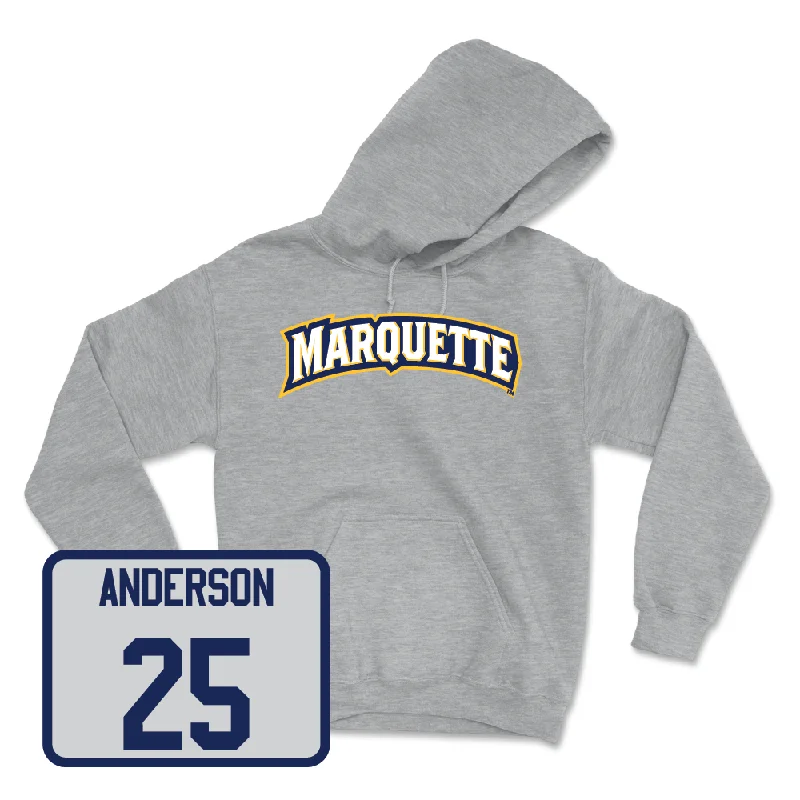 Men's hoodies travel -Sport Grey Men's Basketball Wordmark Hoodie  - Jack Anderson