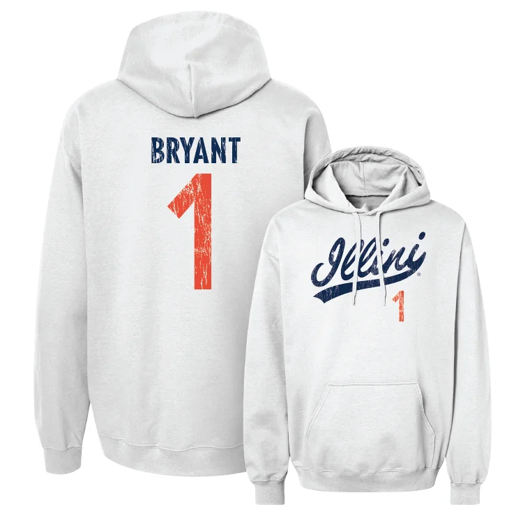 Men's hoodies mid-rise -White Script Hoodie - Genesis Bryant #1