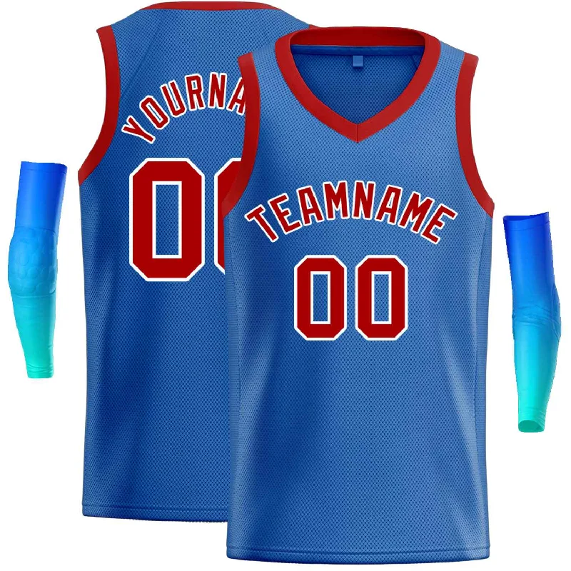 Men's basketball uniform lightweight offer -Custom Blue Red-White Classic Tops Men Casual Basketball Jersey