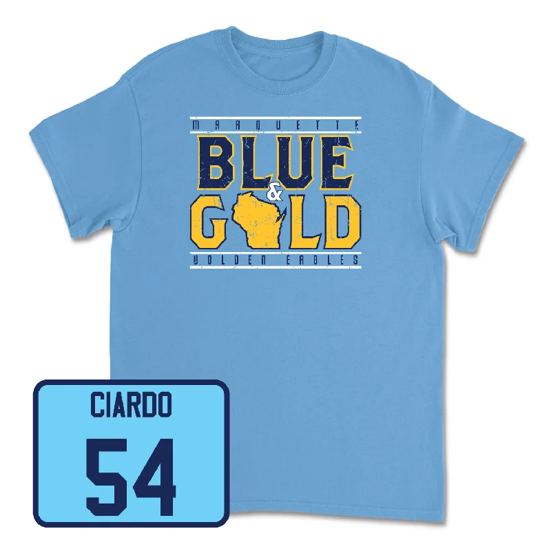 Men's basketball T-shirt loose fit style -Championship Blue Men's Basketball State Tee - Jake Ciardo