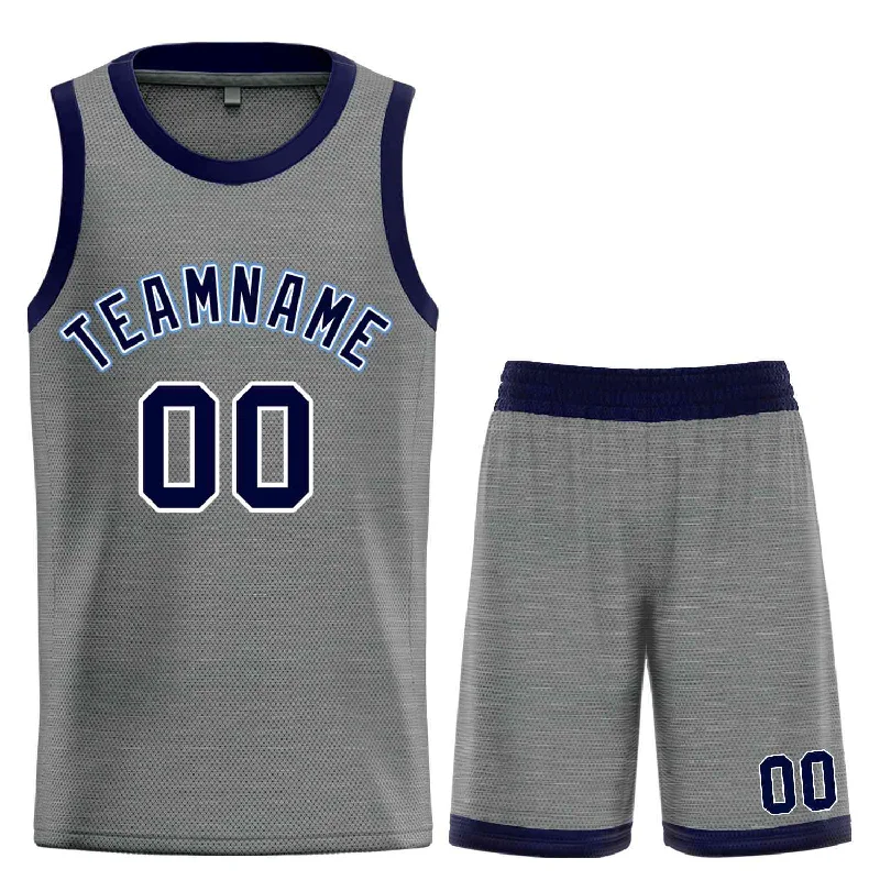 Men's basketball uniform team package -Custom Dark Gray Navy-White Classic Sets Bull Basketball Jersey