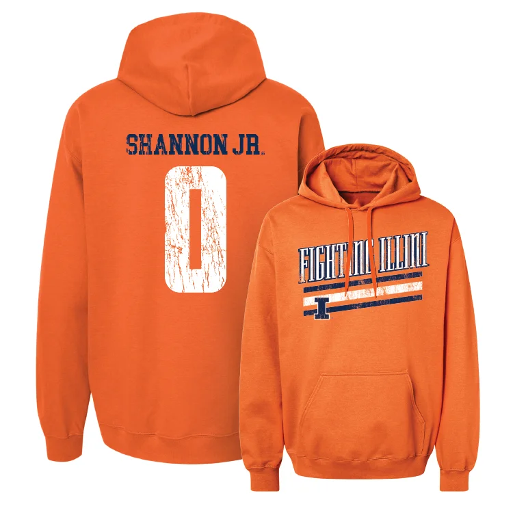 Men's hoodies cooling-fit -Orange Slant Hoodie - Terrence Shannon Jr. #0