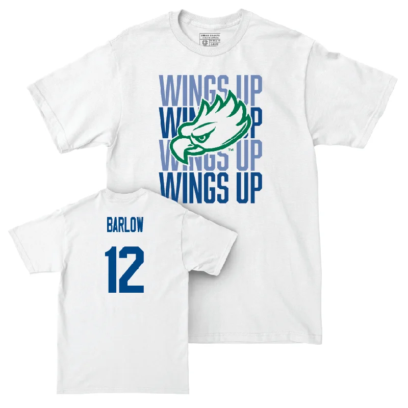 Men's basketball T-shirt budget collection -Men's Basketball White Wings Up Tee  - Evan Barlow