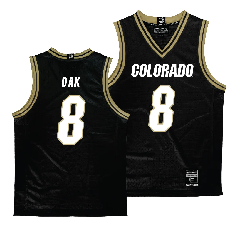 Men's basketball uniform quick dry shorts -Colorado Men's Black Basketball Jersey - Bangot Dak | #8