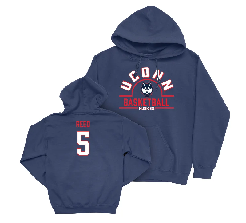 Men's hoodies moisture-warmth -UConn Men's Basketball Arch Navy Hoodie  - Tarris Reed