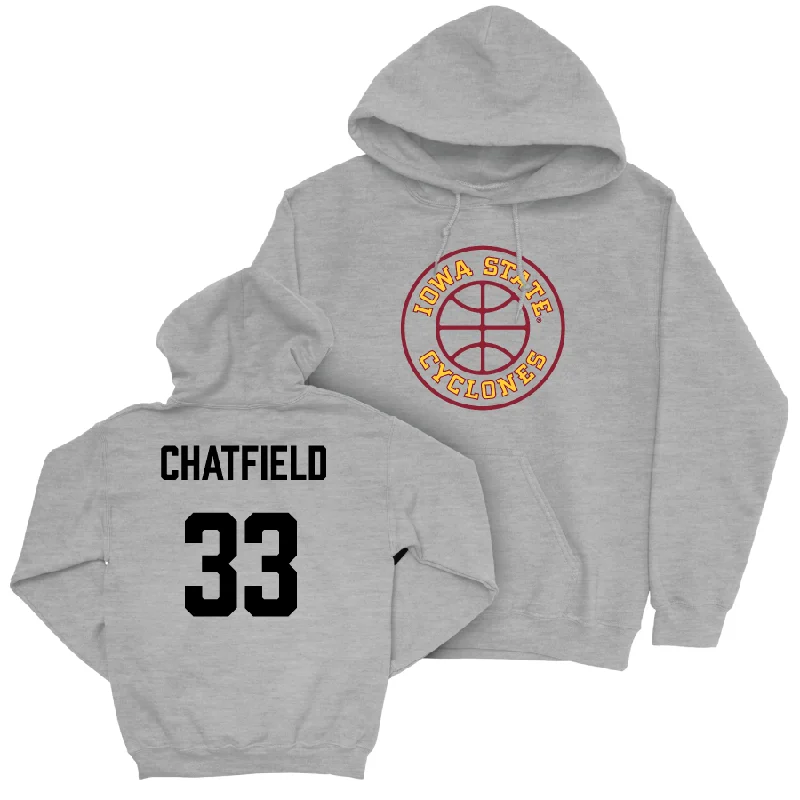 Men's hoodies performance-fit -Iowa State Men's Basketball Sport Grey Hardwood Hoodie  - Brandton Chatfield