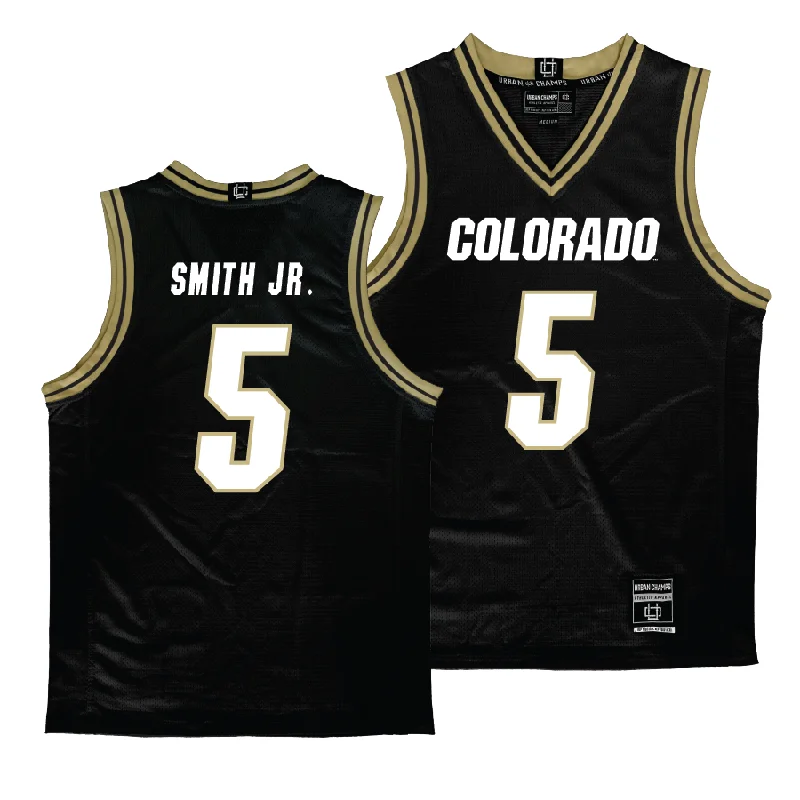 Men's basketball uniform stylish set -Colorado Men's Black Basketball Jersey - RJ Smith Jr. | #5