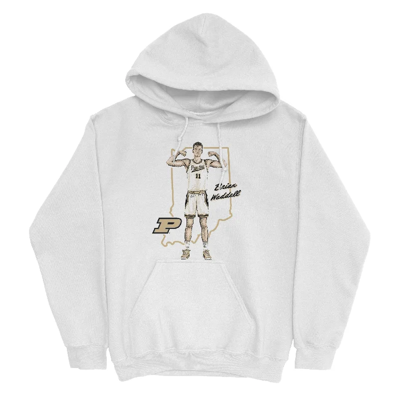 Men's hoodies branded -EXCLUSIVE RELEASE: Brian Waddell Native White Hoodie