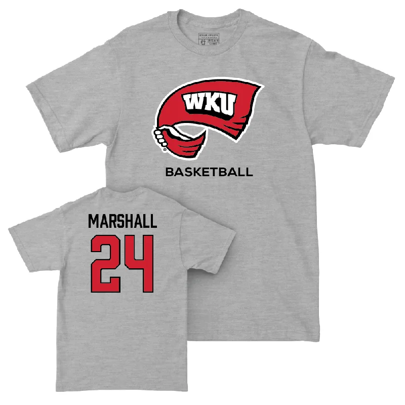 Men's basketball T-shirt sport ensemble -WKU Men's Basketball Sport Grey Classic Tee - Tyrone Marshall | #24