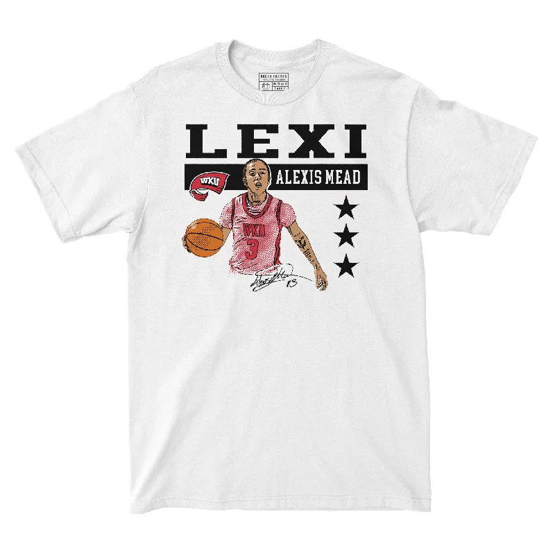 Men's basketball T-shirt performance collection -EXCLUSIVE RELEASE: Alexis Mead Illustrated White Tee