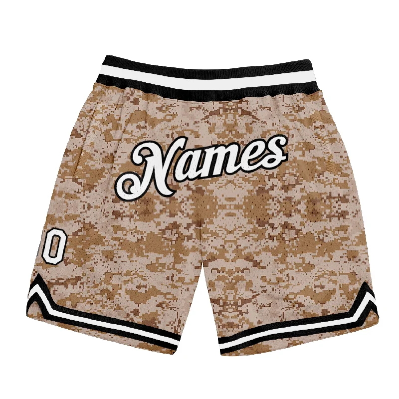 Men's basketball shorts quick-urban -Custom Camo White-Black Authentic Salute To Service Basketball Shorts