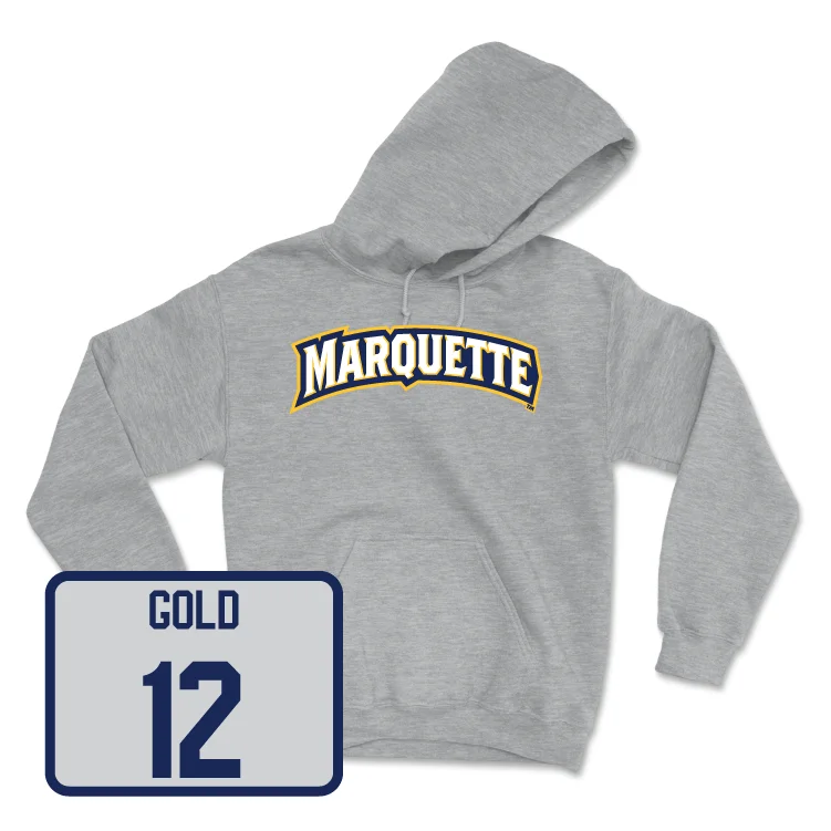 Men's hoodies waterproof -Sport Grey Men's Basketball Wordmark Hoodie - Ben Gold