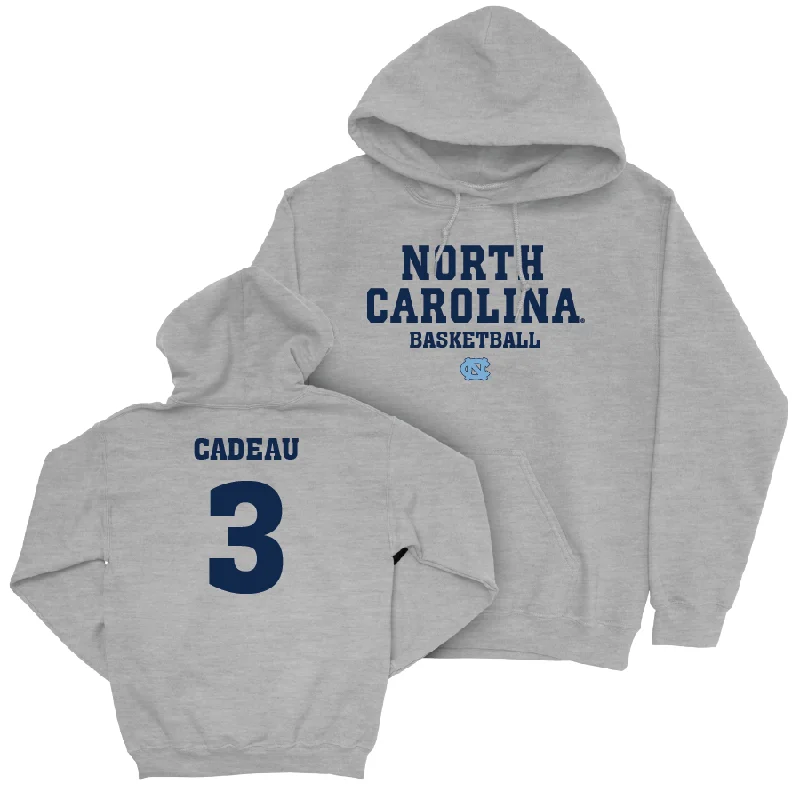 Men's hoodies lightweight-comfort -UNC Men's Basketball Sport Grey Staple Hoodie - Elliot Cadeau