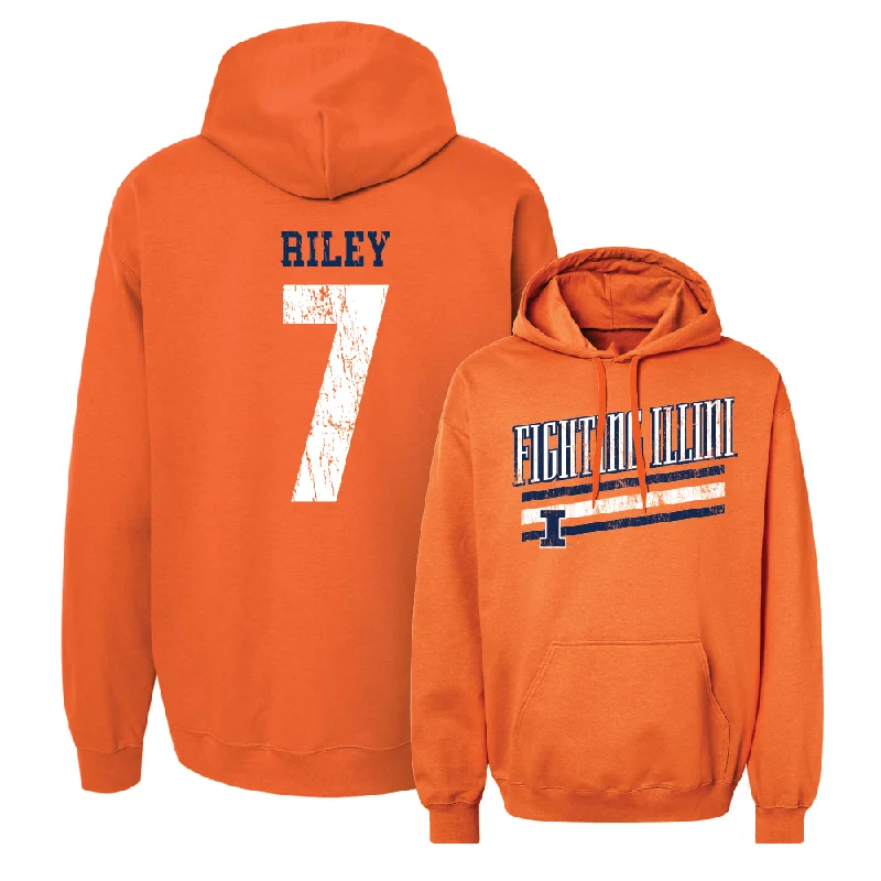 Men's hoodies classic-cut -Orange Slant Hoodie  - Will Riley